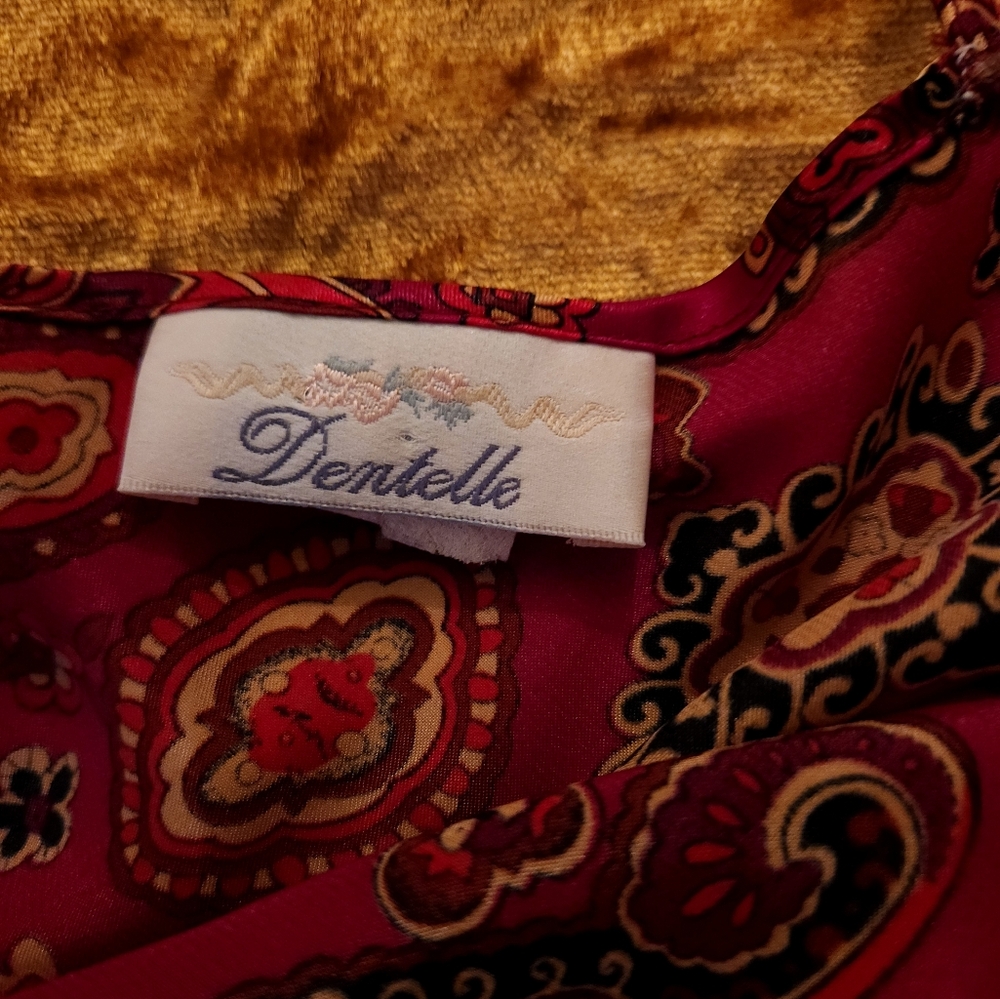 Vintage Red Paisley Mini Dress - Picture 4 of 9